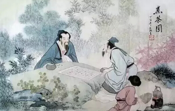 喝茶下棋